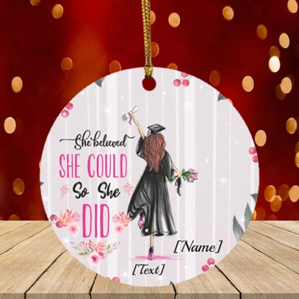 Personalized Sister Christmas Always Sisters For Three Decorative Christmas Flat Circle Orn