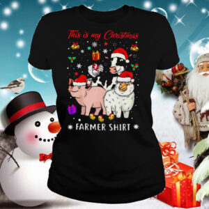 Pig Sheep Chicken Cow Santa This Is My Christmas Farmer