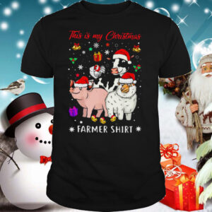 Pig Sheep Chicken Cow Santa This Is My Christmas Farmer