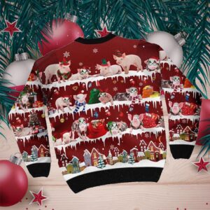 Pig Ugly Christmas Sweater For Pig Lovers On National Ugly Sweater Day And Christmas Time