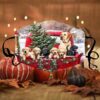 Premium Washable Face Mask Christmas Dogs In Truck With Tree Design