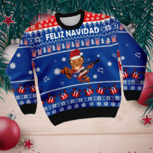 Puerto Rico coqui Feliz Navidad Ugly Sweater Merry Christmas