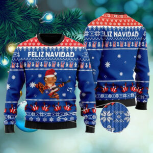 Puerto Rico coqui Feliz Navidad Ugly Sweater Merry Christmas