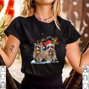 Raccoon Christmas Tree Lights Pajama Racoon Xmas shirt