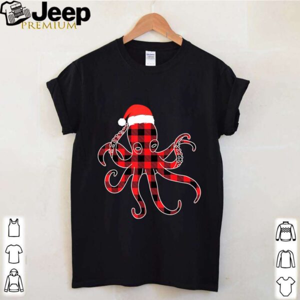 Red Plaid Octopus Pajama Family Buffalo Christmas Gifts T Shirt