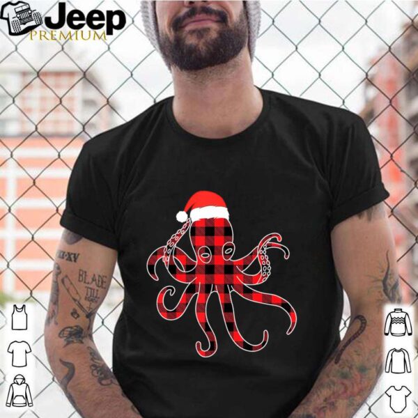 Red Plaid Octopus Pajama Family Buffalo Christmas Gifts T Shirt