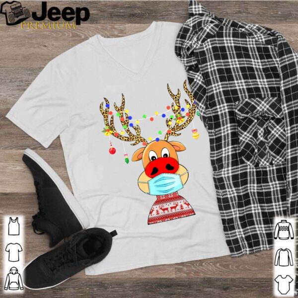Reindeer Leopard Face Mask Christmas 2020 Family shirt