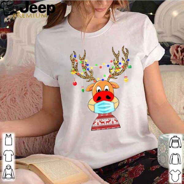 Reindeer Leopard Face Mask Christmas 2020 Family shirt