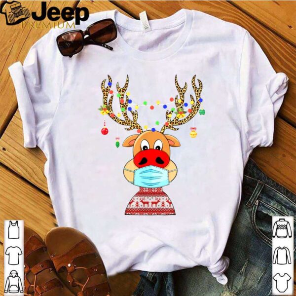Reindeer Leopard Face Mask Christmas 2020 Family shirt