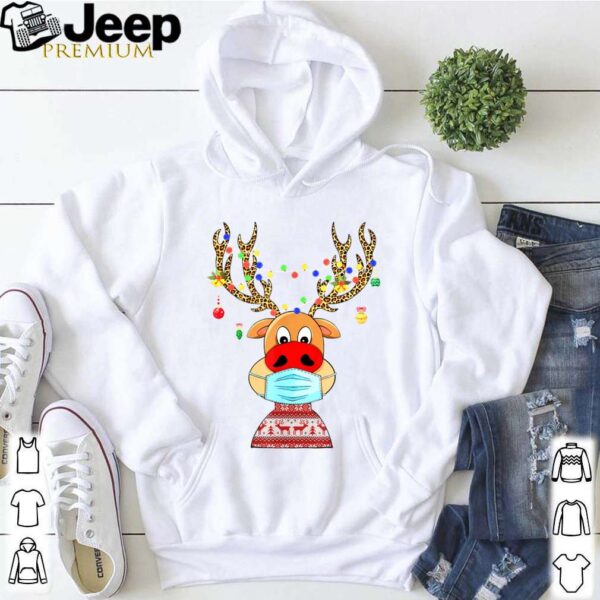 Reindeer Leopard Face Mask Christmas 2020 Family shirt