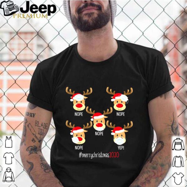 Reindeer Wearing Face Mask Merry Christmas 2020 hoodie, sweater, longsleeve, shirt v-neck, t-shirt