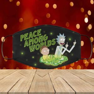 Rick And Morty Peace Among Worlds Middle Finger Face Mask