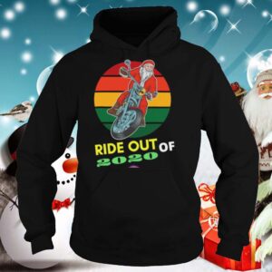 Ride Out Of 2020 Santa Riding Motorcycle Christmas 2020 Vintage Retro