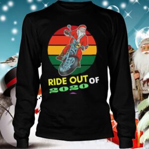 Ride Out Of 2020 Santa Riding Motorcycle Christmas 2020 Vintage Retro