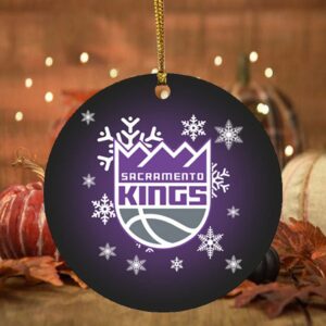 Sacramento Kings Merry Christmas Circle Ornament