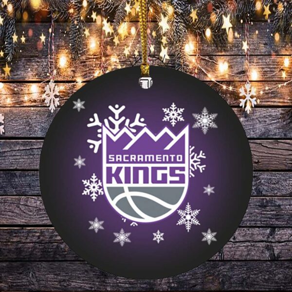 Sacramento Kings Merry Christmas Circle Ornament