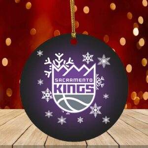 Sacramento Kings Merry Christmas Circle Ornament