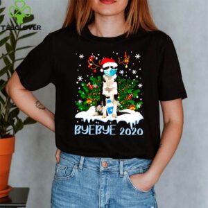 Santa Bernese Mountain Dog Face Mask Bye Bye 2020 Merry Christmas shirt