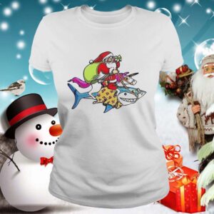 Santa Claus Riding A Unicorn And A Shark Christmas Gift