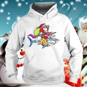 Santa Claus Riding A Unicorn And A Shark Christmas Gift