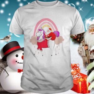 Santa Claus Riding A Unicorn Christmas shirt