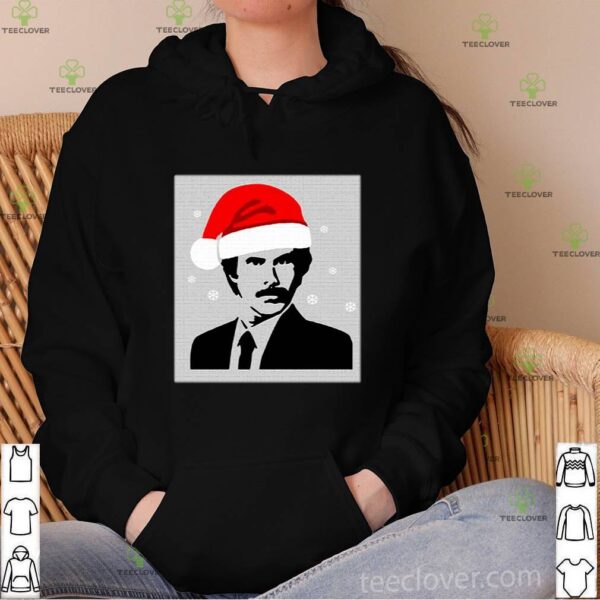 Santa Ron Burgundy Christmas sweater