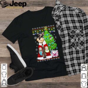 Santa Schnauzer Christmas tree shirt