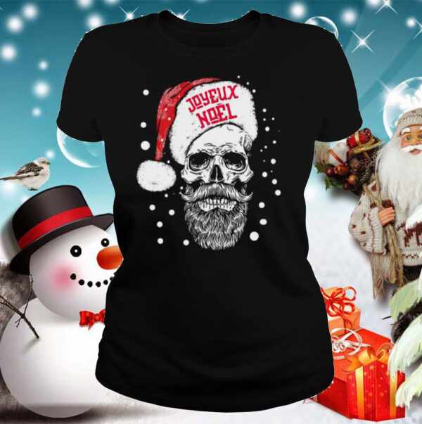 Santa Skull Joyeux Noel hoodie, sweater, longsleeve, shirt v-neck, t-shirt