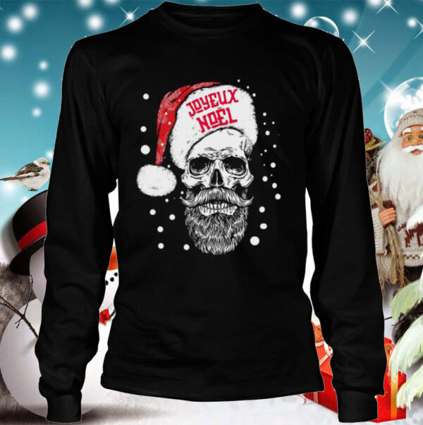 Santa Skull Joyeux Noel hoodie, sweater, longsleeve, shirt v-neck, t-shirt