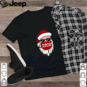 Santa With Face Mask Christmas 2020 Family Pajamas Xmas shirt