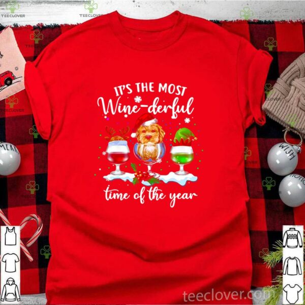 Santa Yorkie It’s The Most Wine Derful Time Of The Year Christmas hoodie, sweater, longsleeve, shirt v-neck, t-shirt