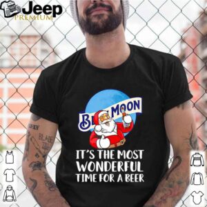 Santa claus Blue Moon its the most wonderful time for a beer shirt