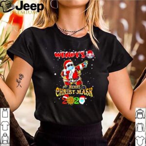 Santa face mask wendys merry Christ mask 2020 Nessa Jenkins Oh Oh Oh merry Christmas shirt