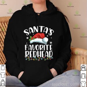 Santa's Favorite Redhead Christmas Santa Hat shirt