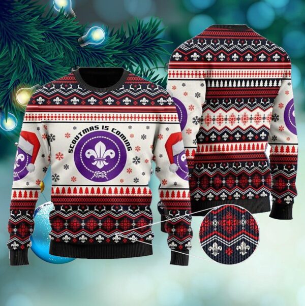 Scoutmas Is Coming Ugly Sweater For Scouts On National Ugly Sweater Day And Christmas Time