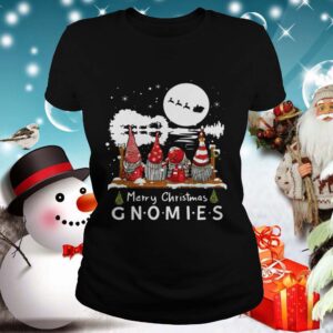 Shinesnow Guitar Shaped Merry Christmas Gnomies Christmas shirt