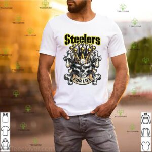 Skull Pittsburgh Steelers For Life Shirt
