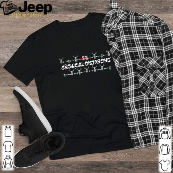 Snowcial distancing quarantine christmas 2020 family shirt