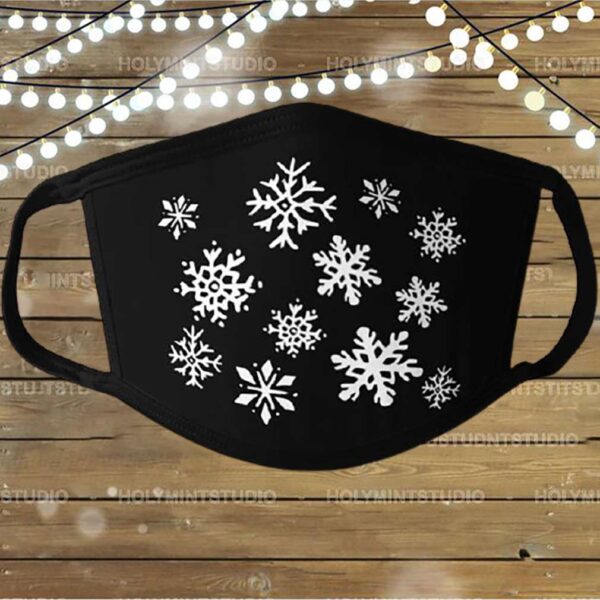 Snowflake Face Mask Christmas Mask Holiday Mask Winter Face Mask Covid Christmas Pandemic Gift Face Winter Face Mask Christmas Face Mask
