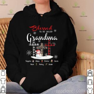 Snowman and Cross blessed to be called Grandma Sophia Olivia Christmas sweater