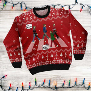 The Beatles Funny Ugly Sweater For The Beatles Fans On National Ugly Sweater Day And Christmas Time 0