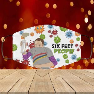 The Big Bang Theory Sheldon Cooper Six Feet People Face Mask