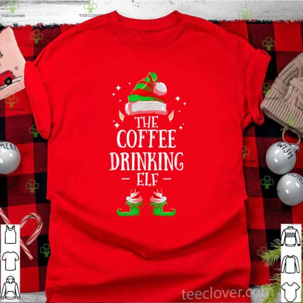 The Coffee Drinking Elf Christmas Pajama hoodie, sweater, longsleeve, shirt v-neck, t-shirt