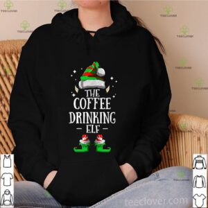 The Coffee Drinking Elf Christmas Pajama shirt
