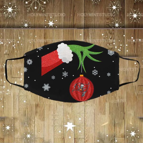 The Grinch Christmas Ornament Tampa Bay Buccaneers Face Mask