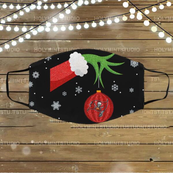 The Grinch Christmas Ornament Tampa Bay Buccaneers Face Mask