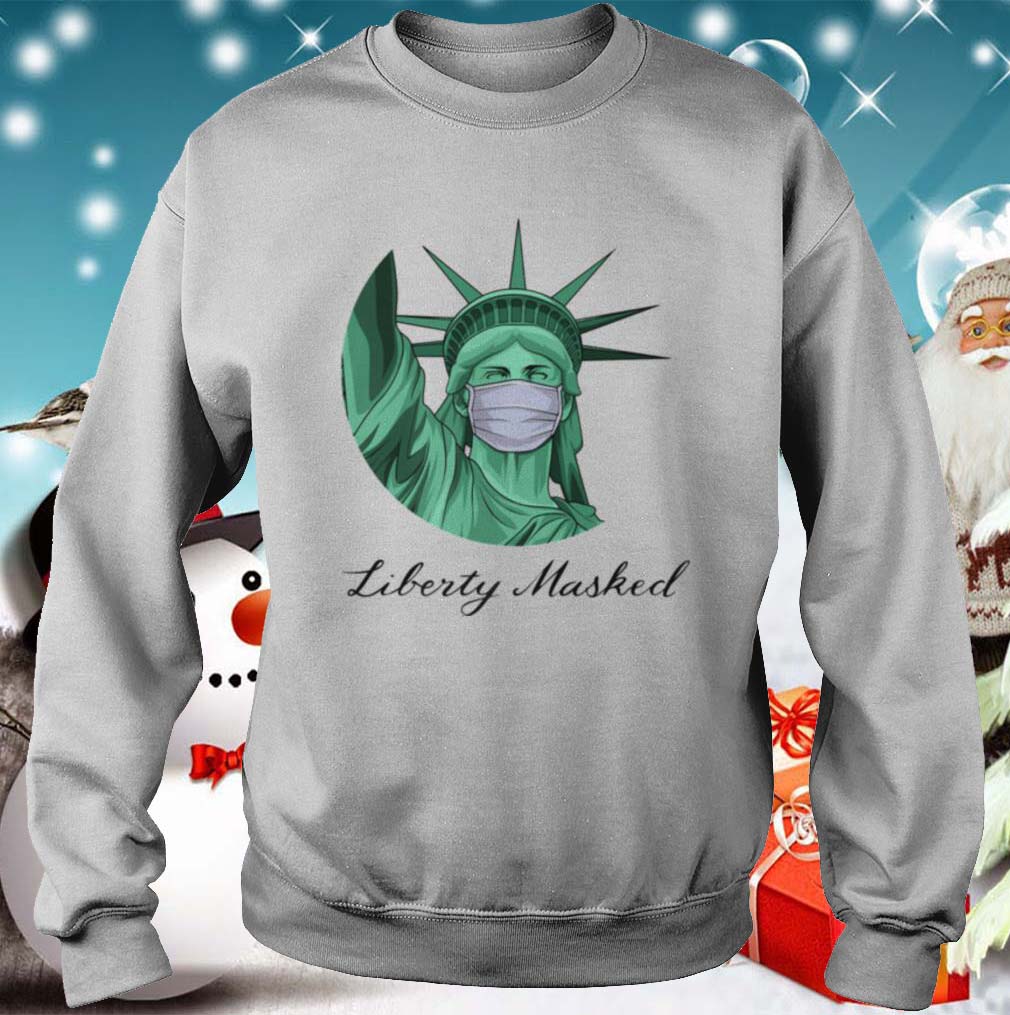 The Statue of Liberty Wearing a Mask