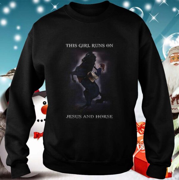 This Girl Runs On Jesus And Horse hoodie, sweater, longsleeve, shirt v-neck, t-shirt