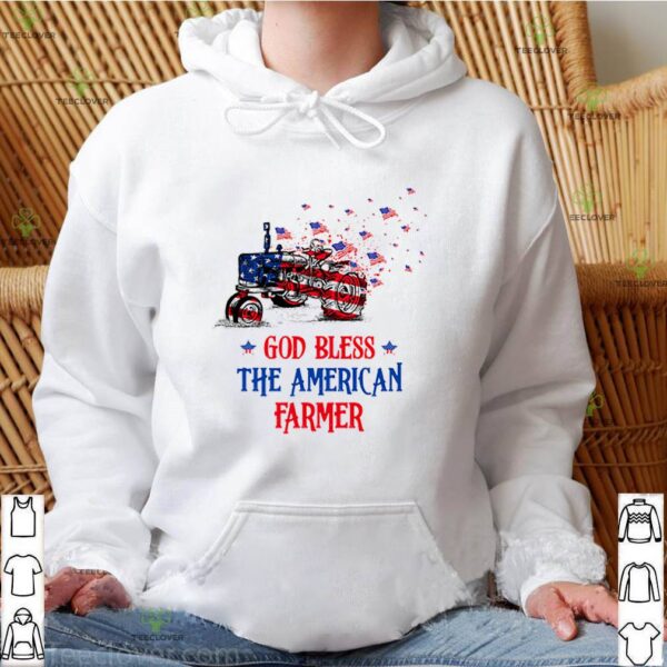 Tractor American flag God bless the American Farmer hoodie, sweater, longsleeve, shirt v-neck, t-shirt