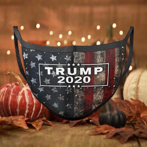 Trump 2020 Riveted Metal American Flag USA face mask